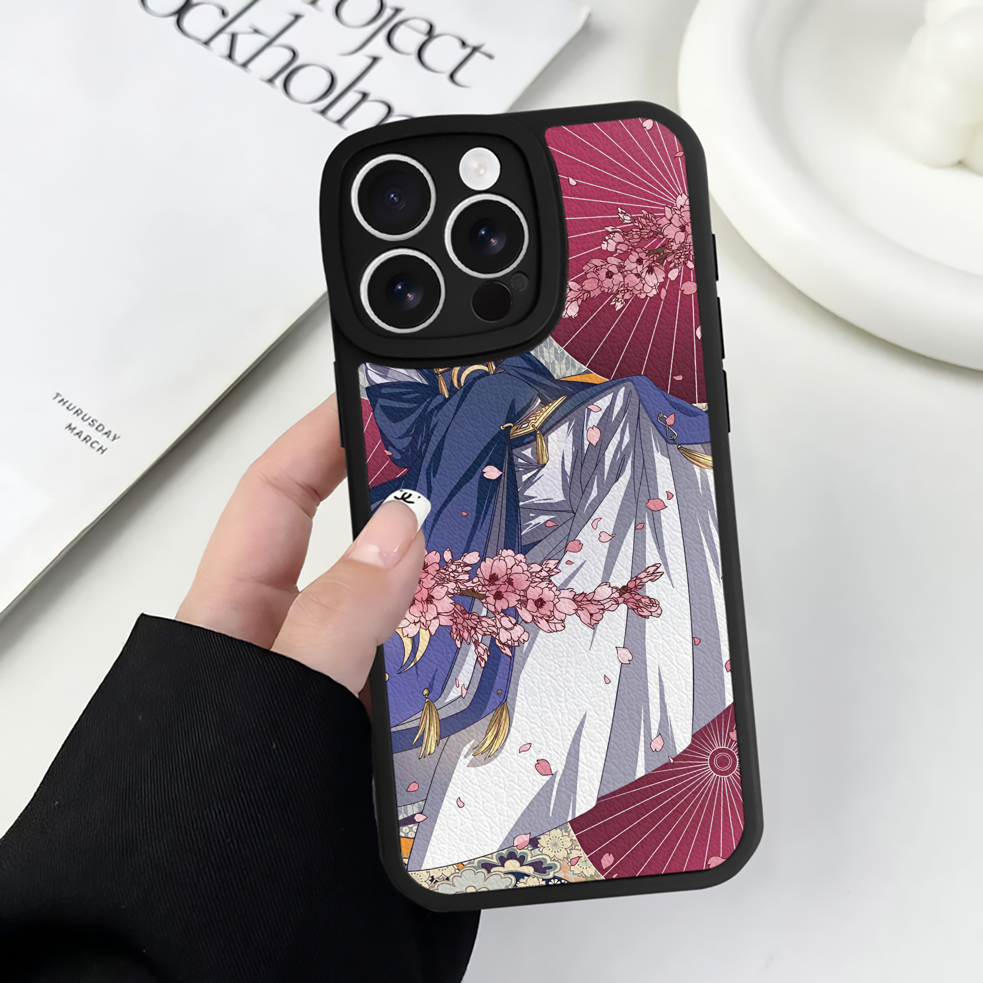 （画像用） 刀剣乱舞 Touken Ranbu 【iPhone 16シリーズ対応】シリコンスマホケース（レザー調） 材質：シリコン
